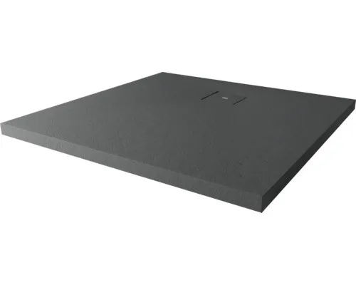 Breuer Modern Line Steinpotik Quadratduschwanne 900x900mm - Duschwannen in Steinoptik, hautsympathisches Natursteinmaterial mit Wärmespeicher-Effekt und pflegeleichter Gelcoat-Beschichtung für hohe Widerstandsfähigkeit.