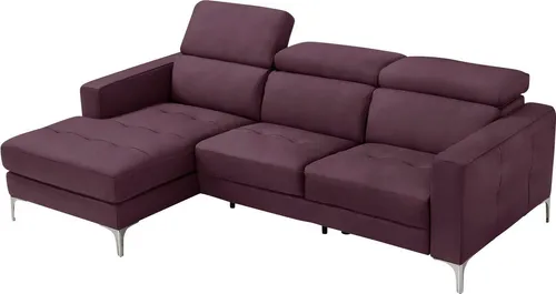 Egoitaliano Ecksofa Matt, erstklassiger Sitzkomfort, aufwendige Detailverarbeitung, L-Form, mit verstellbaren Kopfteilen zum Relaxen
