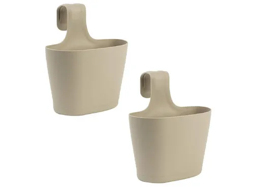 Engelland Blumenkasten Blumentopf zum Hängen (Vorteils-Set, 2 St., Fassungsvermögen je Topf 2,8 Liter), UV-Beständig, Frostbeständig, Wasserauffangschalen