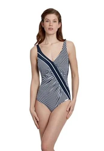 Sunmarin Badeanzug blau/weiß 44C