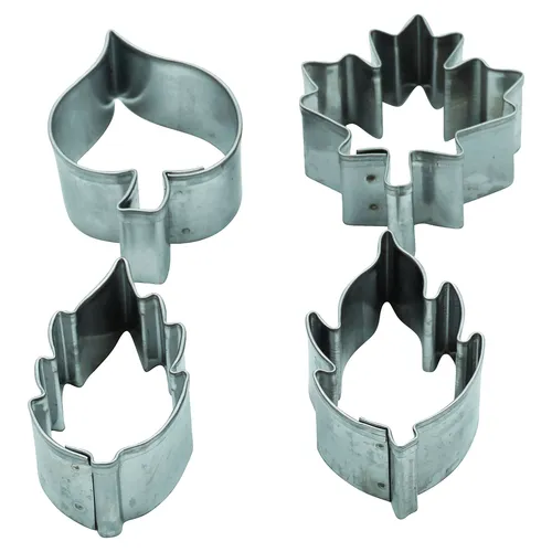 Ausstecher 4er Set Blätter Blatt Linde Ahorn Plätzchenausstechform Keksform Baum