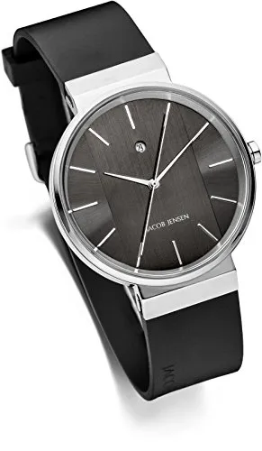 JACOB JENSEN Unisex-Armbanduhr Analog Quarz Kautschuk NO. 708