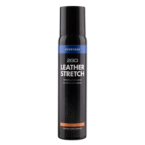 2GO Lederdehnspray für Echtleder – 100 ml Schaum-Spray zur Weitung bei drückenden Schuhen – auch für geöltes & gewachstes Leder – mit pflegenden Inhaltsstoffen – PFC-frei