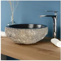 wohnfreuden Aufsatzwaschbecken Andesit 40 cm anthrazit von Wohnfreuden