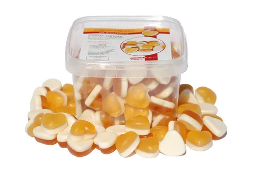 1Kg Ingwer Herzen auf Mangoschaum mit Vitamin C