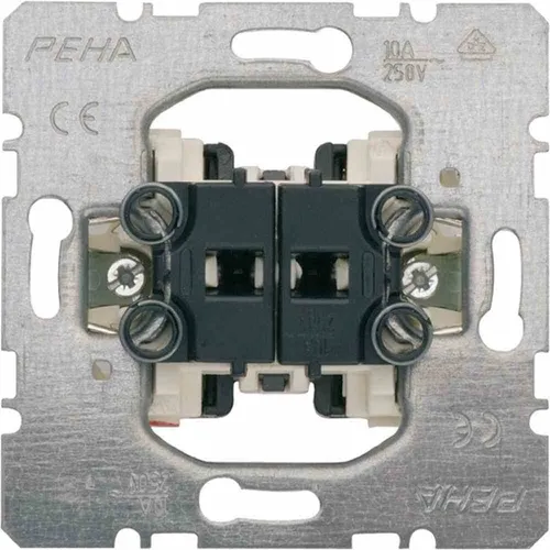 Peha Jalousieschalter D 214 10A 250V - 1-poliger Jalousieschalter mit Wippe, mechanischer und elektrischer Verriegelung für optimale Sicherheit und Benutzerfreundlichkeit im Smart Home.