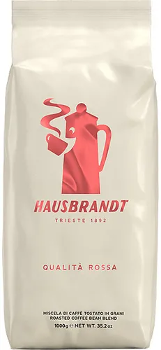 Hausbrandt Qualita Rossa 1kg Bohnen - Italienischer Espresso Kaffee, 1000g, mit mittlerer Röstung und frei von Konservierungsstoffen für ein unverfälschtes Geschmackserlebnis.