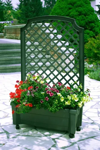 KHW Calypso Pflanzkasten auf Rollen mit Bewässerungssystem in grün von KHW