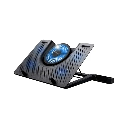 Trust GXT 1125 Quno Laptop Cooling S - Notebook-Lüfter für 17,3 Zoll Laptops mit 130 mm Lüfter, sorgt für optimale Kühlung und verlängert die Lebensdauer Ihres Geräts.