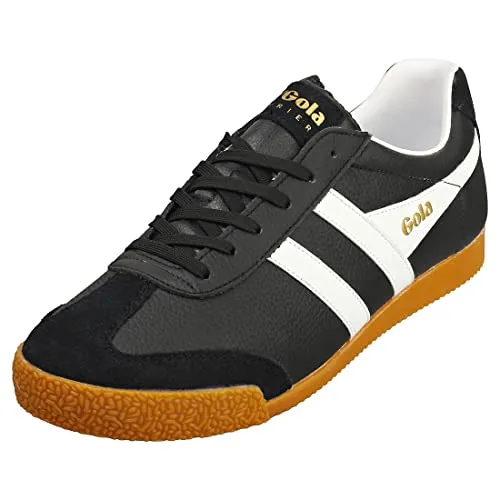 Gola Harrier Leather Sneaker Men schwarz/weiß - Freizeitschuhe & Sneaker für Herren, zeitloser Klassiker seit 1968, legendäre Silhouette und vielseitig kombinierbar.