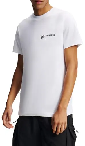 Karl Lagerfeld Jeans Herren Slim Short Sleeve T-Shirt Weiß M