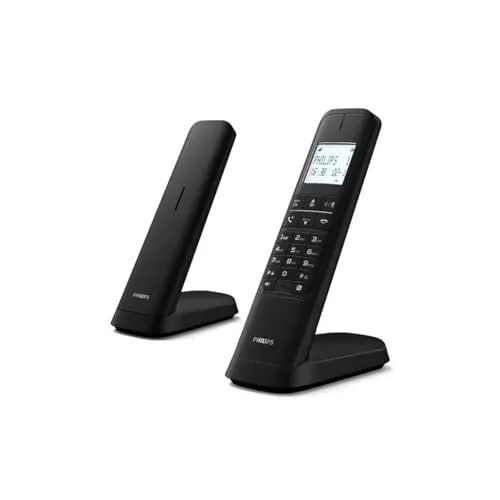 Philips M4702B/12 DECT-Schnurlostelefon - Festnetztelefon mit 4,6 cm LCD-Display, Freisprecheinrichtung und 14 Stunden Gesprächszeit – ideal für Familiengespräche und komfortable Nutzung.
