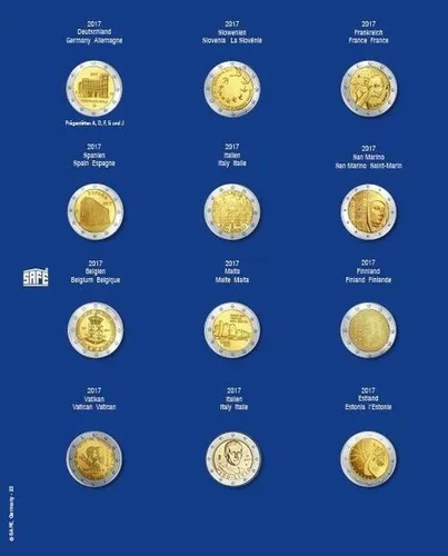 SAFE 7302-23 Ergänzungsblatt f. 2 Euro i. Ds 16/17