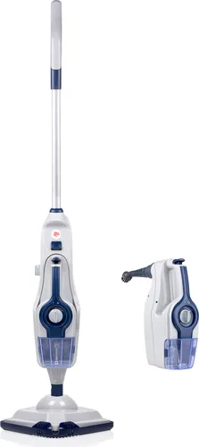 Dirt Devil Dampfreiniger DD7003 - 2-in-1 Handdampfreiniger und Bodenreiniger - Dampfreiniger mit 1600W, 5 Aufsätzen und 5,5 Meter Reichweite für vielseitige Reinigung auf verschiedenen Bodentypen.