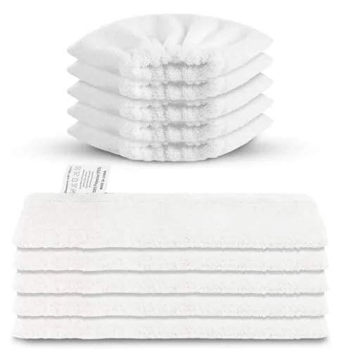 Stück Mikrofasertuch Set (5 Bodendüsen + 5 Handdüsen) für Kärcher EasyFix SC 2, SC 3, SC 4, SC 5, SC 1. Abwaschbares Kärcher Dampfreiniger Zubehör für hervorragende Reinigungsergebnisse 10