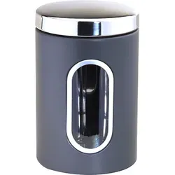 MICHELINO Edelstahl Aufbewahrungsdose Lebensmitteldose Vorratsdose Serie Nora Grau 2,5 L - Grau