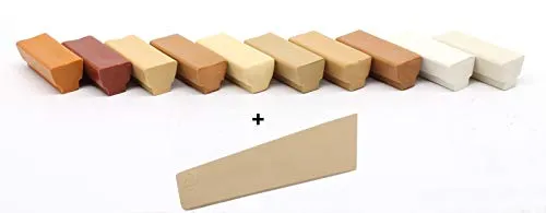 Bondex Wachskitt Set hell Reparaturwachs zum Ausbessern von Laminat Parkett Treppen Holzboden und Möbel inkl. Spachtel, hell