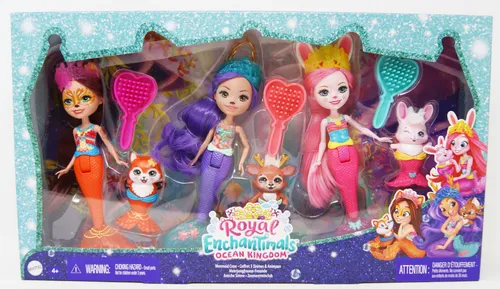 Mattel - Enchantimals - Royal - Ocean Kingdom - 3-Pack - Meerjungfrauen-Freunde