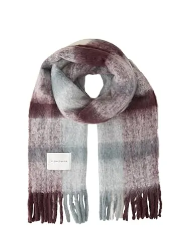 TOM TAILOR Damen 1048057 Schal mit Karomuster, 38757-Multicolor Check, One Size
