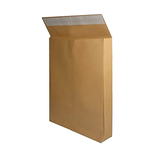 Bong Faltentaschen C4, braun, haftklebend, 200 Stück