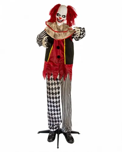Dämonisch Horrorclown mit Bewegung, Licht & Sound 170 cm von Horror-Shop