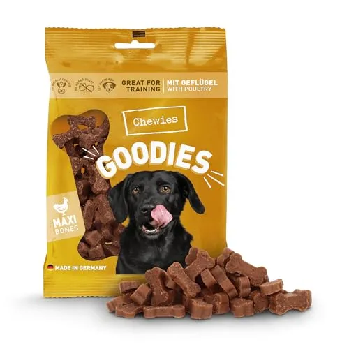 Chewies Hundeleckerli Training Maxi Geflügel Knöchelchen - 200 g - Hundesnacks zuckerfrei & mit hohem Fleischanteil - ideal als Trainings-Leckerli für Ihren Hund