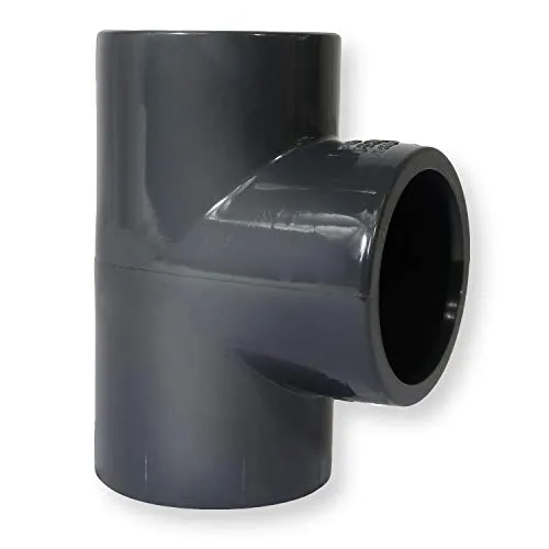Paradies Pool PVC Fitting T-Stück Ø 50mm 90° mit Klebemuffen, PVC-U Muffe Rohrverbinder Rohr Schlauch Klebefitting zum verkleben, Qualität aus Europa, Menge: 1 Stück