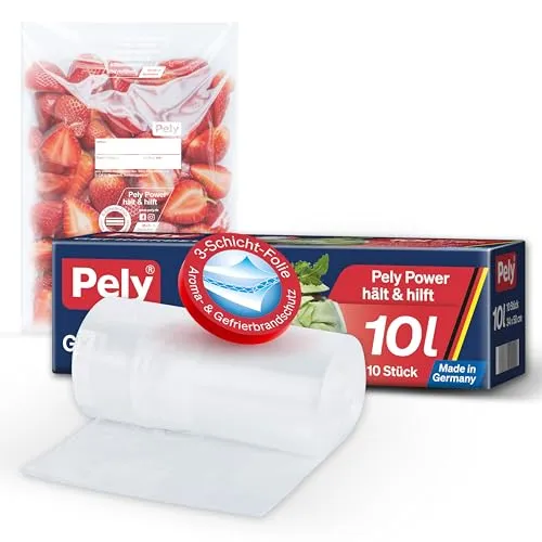 Pely Gefrierbeutel 54030280, 10 Liter, 34 x 50cm, 10 Stück