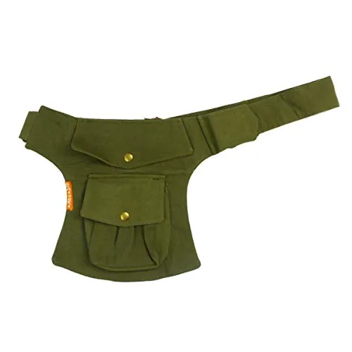 Simandra Gürteltasche für Damen und Herren - Mode-Hüfttaschen mit vielen Fächern, ideal für Festivals und Freizeit, individuell einstellbarer Gurt und erhältlich in verschiedenen Farben & Mustern, fair produziert in Nepal.