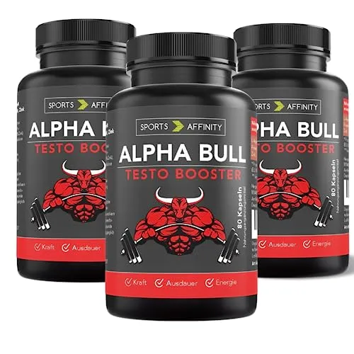 Sports Affinity® Alpha Bull – Hochdosierte L-Arginin-Kapseln mit Zink und Pinienrindenextrakt – Vegan & Fermentiert – 240 Kapseln - Hochdosierte L-Arginin-Kapseln, kombiniert mit Zink und Pinienrindenextrakt. Ideal für aktive Menschen und Sportler. 100 % vegan und ohne künstliche Zusatzstoffe – für eine bewusste Ernährung.