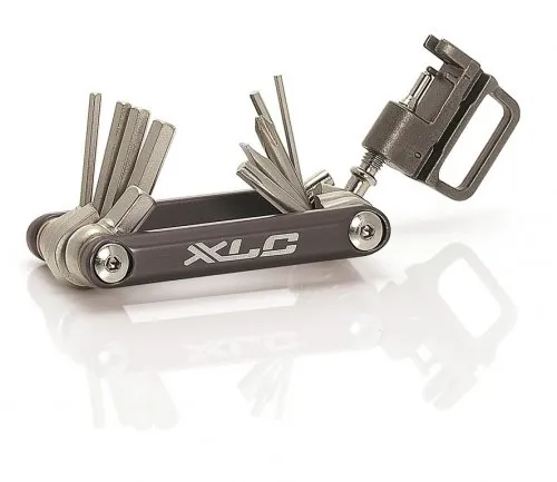 XLC Unisex Multitool TO-M07 – Grau, One Size - Vielseitiges Fahrradwerkzeug mit 15 Funktionen, ideal für Reparaturen unterwegs und unverzichtbar für jeden Radfahrer.