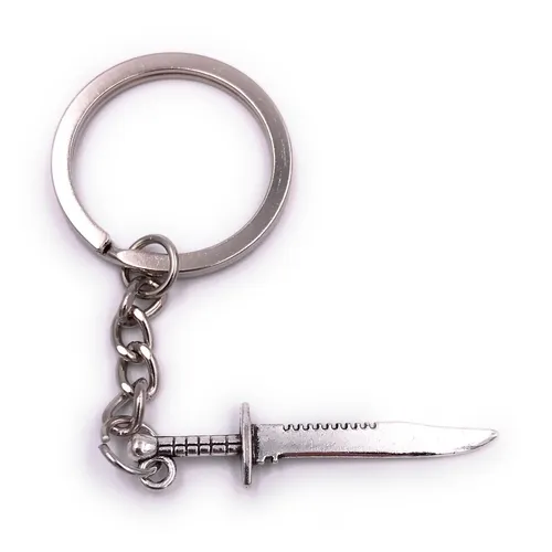 Dolch Messer Schwert Ritter Schlüsselanhänger Anhänger Silber aus Metall