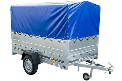 UNITRAILER Garden 230/R KIPP Einachsanhänger mit blauer Plane und BIS-Seiten
