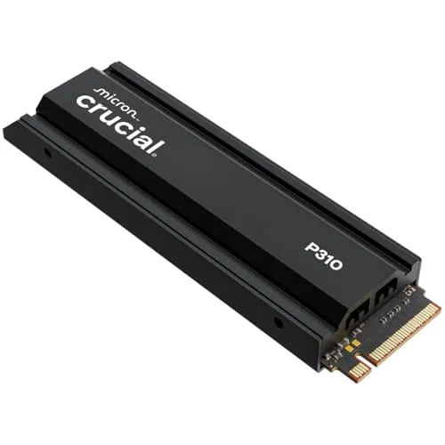 Crucial P310 PS5 SSD 1TB PCIe Gen4 NVMe M.2 mit Kühlkörper