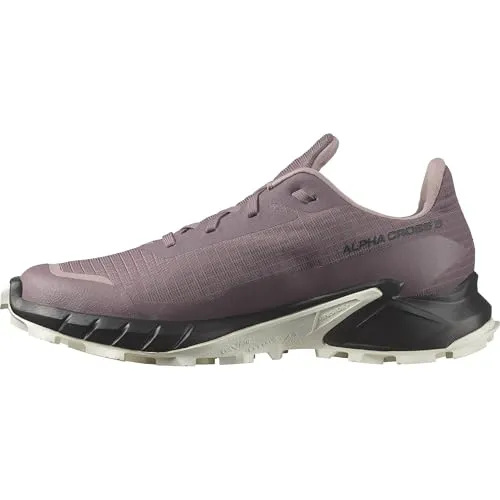 Salomon Alphacross 5 Gore-Tex Damen Trail-Laufschuhe - Wasserdichte Laufschuhe für Trailrunning mit GORE-TEX-Membran für besten Wetterschutz und optimaler Bodenhaftung dank griffiger Contagrip-Sohle. Ideal für Abenteuer in der Natur!