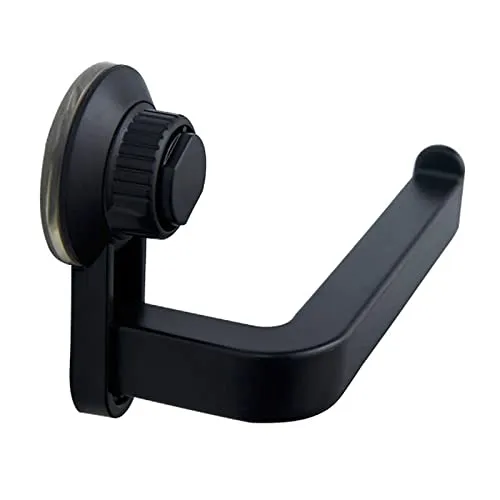 RoxNvm Toilettenpapierhalter, Toilettenpapier Halterung, An der Wand montierter Papierhalter Kleben Sie an der Wand ohne Bohren, Starke Haftung, wasserdicht, für Badezimmerküche (Schwarz)