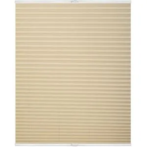 Lichtblick Plissee Klemmfix, creme, 70 x 210 cm - Plissee ohne Bohren, ideal für Fenster und Balkontüren. Blickdicht und lichtdurchlässig für optimale Raumakustik. Einfache Montage mit Klemmträgern.