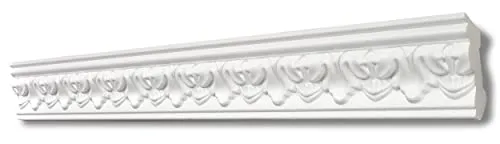 Decosa Zierleiste G1 (Gabriella) 50 x 50 mm, 2 m - Leisten für stilvolle Raumgestaltung, aus hochwertigem Polystyrol, einfach zu verarbeiten und 100% recycelbar.
