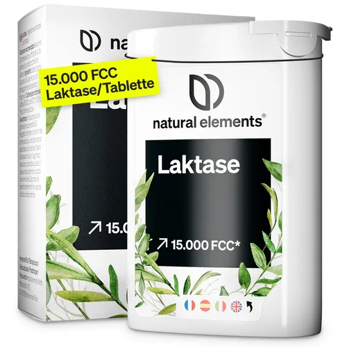 Produktbild natural elements Laktase Tabletten 15.000 FCC – 100 Tabletten – hochdosiert