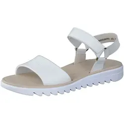 Paul Green Damen Sandaletten - Bequeme Sommerschuhe in Weiß - Wanderschuhe: Flache, leichte Sandaletten mit hochwertigem Leder und PU-Sohle für optimalen Tragekomfort beim Wandern oder Freizeit.
