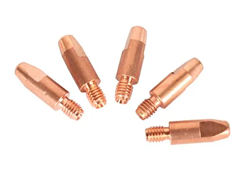 WELDINGER Stromdüsen M6 0,8x28 mm MIG MAG Brenner MB 25 5er-Pack Schweißzubehör Düsen