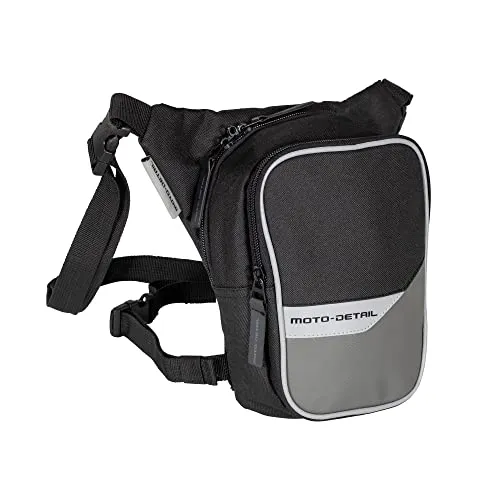 Moto-Detail Bein-Tasche - Robuste Beintasche mit 1 Liter Volumen - Bein- und Bauchtaschen, ideal für Motorradfahrer – Diese robuste Beintasche bietet 1 Liter Stauraum, reflektierende Details und ein wasserabweisendes Material.