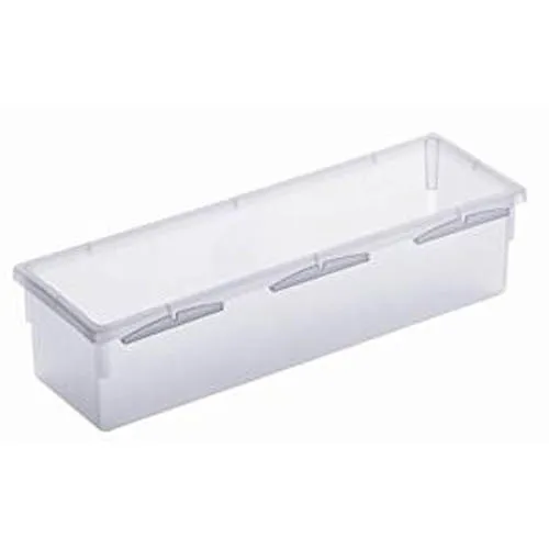 Rotho Aufbewahrungsbox Basic 8 x 23 cm – Klein und Transparent - Praktische Aufbewahrungsbox aus Kunststoff, ideal für die Organisation von Kleinteilen im Haushalt oder Büro.
