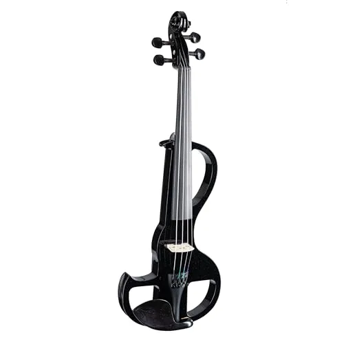 Elektrische Violine 4/4 Fame EV-1801 | Ahornkorpus, Ebenholzgriffbrett | AD-88 Tonabnehmer, 3-Band EQ, Kopfhöreranschluss | Inkl. Etui, Kabel, Kolofonium, Bogen | Hochglanz-Finish