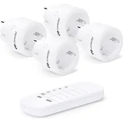conecto Funk-Steckdosen-Set: 4x Funksteckdose mit Fernbedienung
