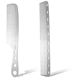 2er Set Professionelle Antistatische Edelstahl Friseur Kämme
