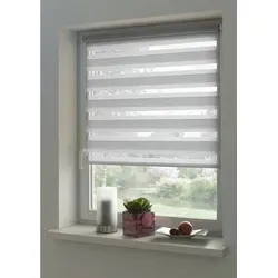 Deco Company Duo Klemmrollo 80 x 150 cm - Seitenzug- & Springrollos, Individuell regulierbares Raumlicht durch transparente und blickdichte Streifen, Montage ohne Bohren, ideal für Fensterflügel von 15 bis 22 mm.