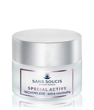 Sans Soucis Special Active Nachtcreme 50 ml - Avocado Gesichtscreme & Kosmetik, reichhaltige Nachtpflege für trockene Haut mit Hautschutzvitaminen und Thermalwasser für eine entspannte, glatte Haut.