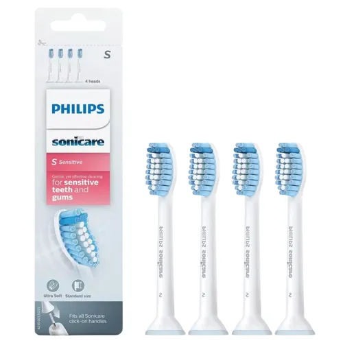 4x Philips HX6054 Sonicare S Sensitive Standard-Bürstenköpfe EWFV6NRVFHGFCCBTRWD