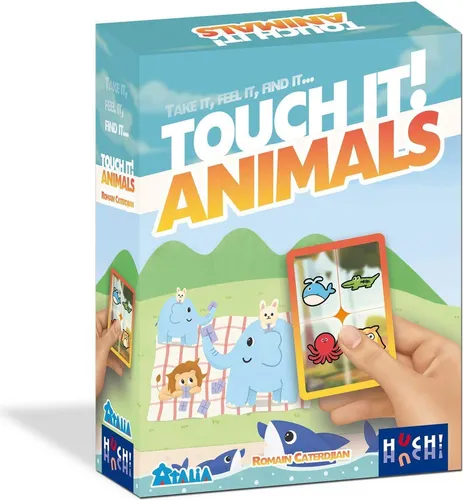 HUCH! | Touch it - Animals | Familienspiel | Für 2 bis 6 Spieler ab 6 Jahren | Erfühle die Prägung auf der Kartenrückseite | Für Jede Gelegenheit und Altersstufe